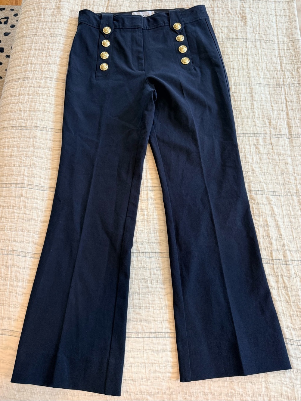 10 Crosby Derek Lam Robertson Black Sailor Ponte Flare Pants - Picture 7 of 13